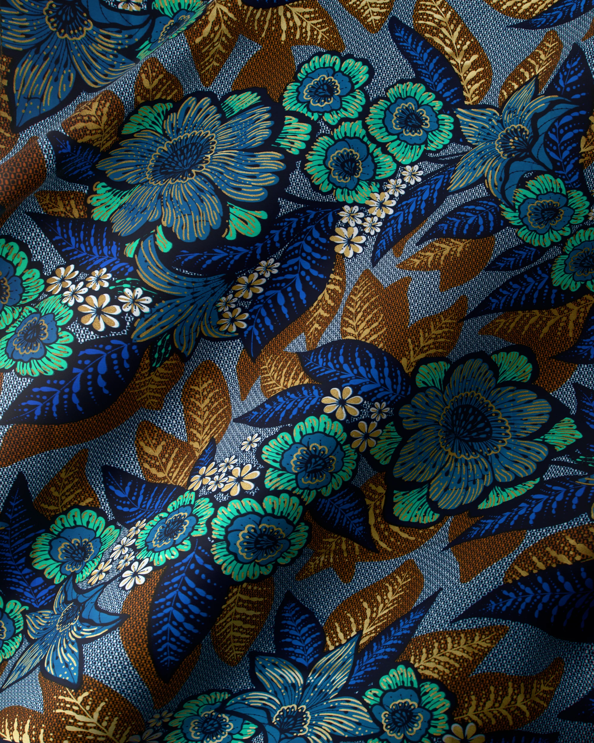 Satin Royal | Gold Embellished